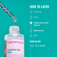 Packaging label highlights vegan and cruelty-free formula of the serum.
