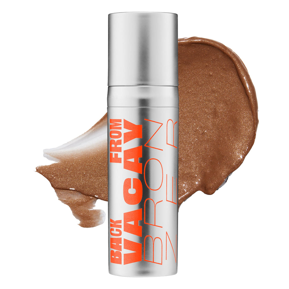 GOOD WEIRD Back From Vacay Bronzer Malibu bottle offers a light bronze glow for everyday wear