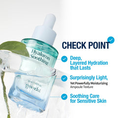 GOODAL Heartleaf Hyaluron Ampoule applied for lightweight hydration.