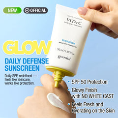 GOODAL sunscreen pump delivering a quick, lightweight layer of sun protection.