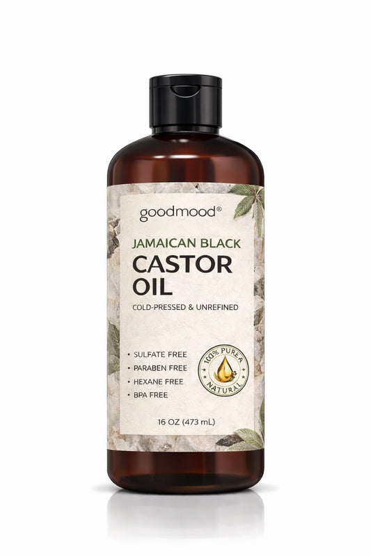 GOODMOOD Jamaican Black Castor Oil bottle pour for versatile hair and skin care