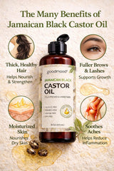 GOODMOOD Jamaican Black Castor Oil used on eyebrows and lashes for nourishing care