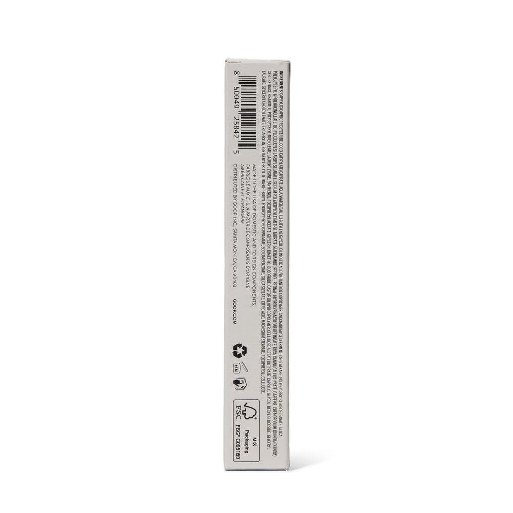 Goop Beauty 3x Retinol Eye Lift Serum bottle with label close-up.