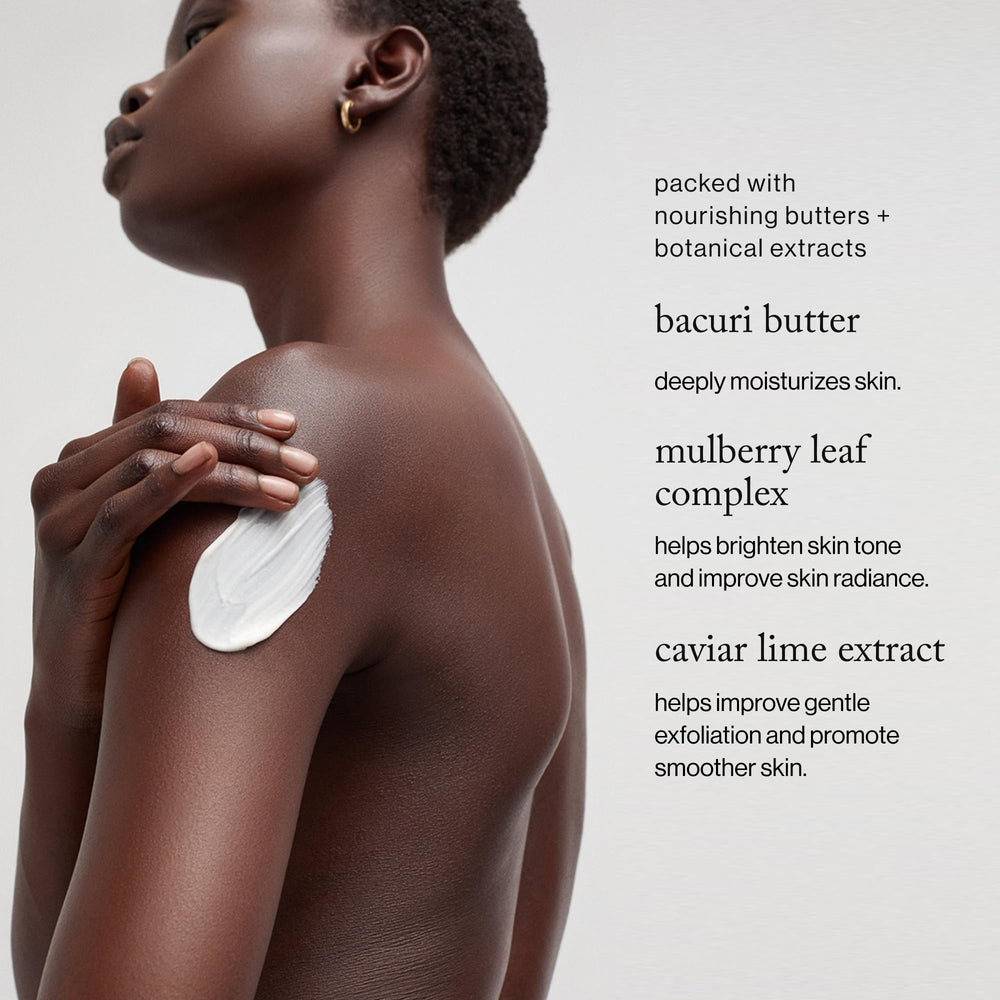 Goop Beauty Body Butter closeup of bacuri, cupuaçu, and shea butters.