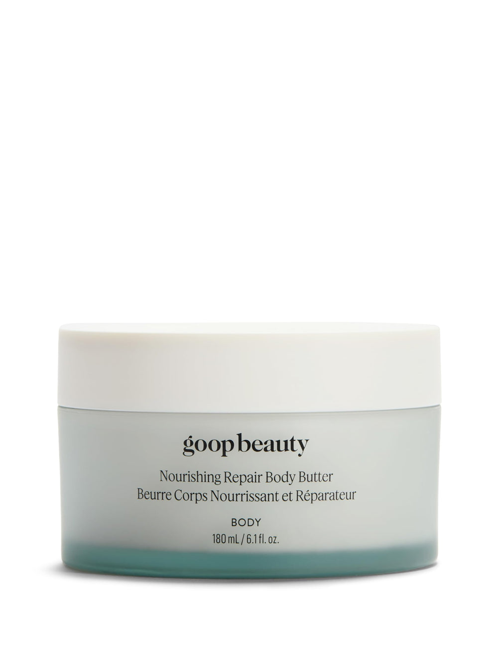 Goop Beauty Body Butter bottle pour showing luxurious hydration.