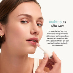 Ingredient panel featuring peptides, hyaluronic acid, vegan lanolin, and rose hip oil.