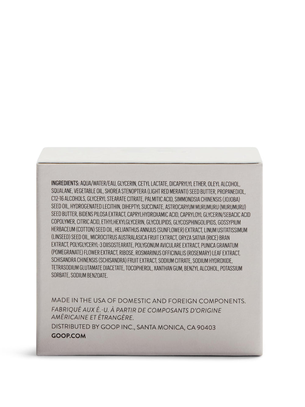 goop Beauty Nourishing Face Cream flat lay with jar, product in elegant display.