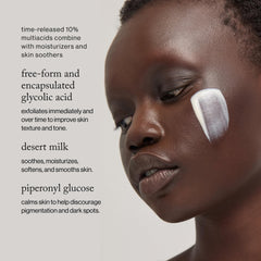 Goop Beauty Sleep Milk Serum texture swatch reveals creamy, silky feel.