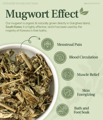 GOOSPERY Monage mugwort bath salts ready-for-use pack invites a relaxing soak