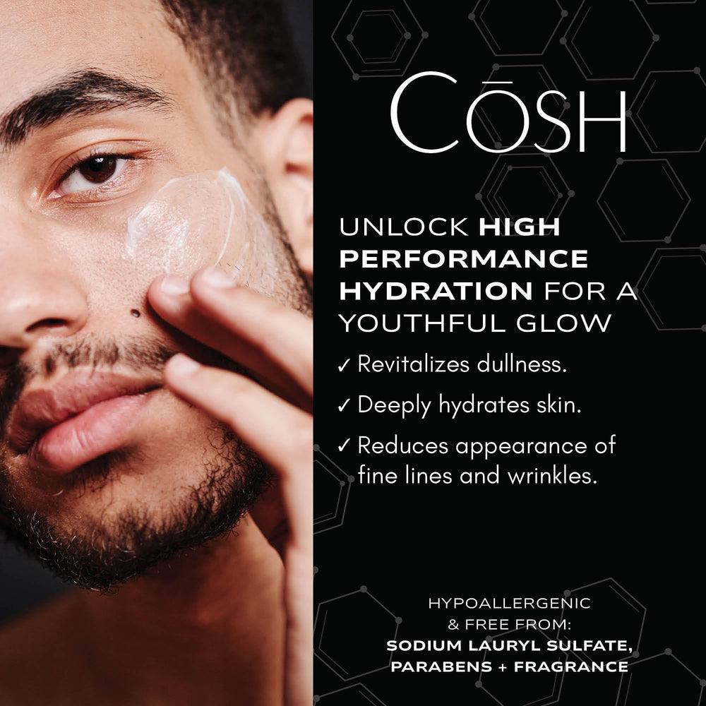 Gorilla Mind Cōsh face application demonstrates easy, even spread and quick hydration.