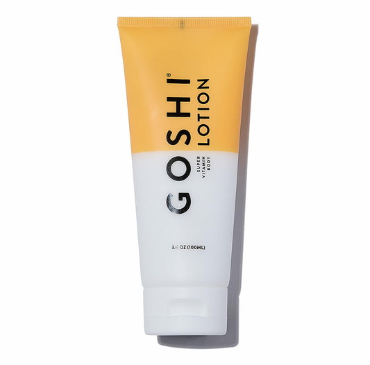 GOSHI Super Vitamin Body Lotion bottle pour for easy daily hydration.