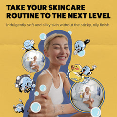 Silky finish of GOSHI body lotion on forearm with no stickiness.