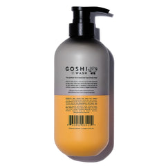 GOSHI bottle closeup highlights enzyme-rich formula supporting nourished skin.