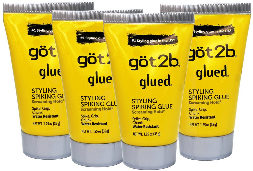 Got2B Glued Spiking Glue bottle close-up for strong hold and dramatic spikes.