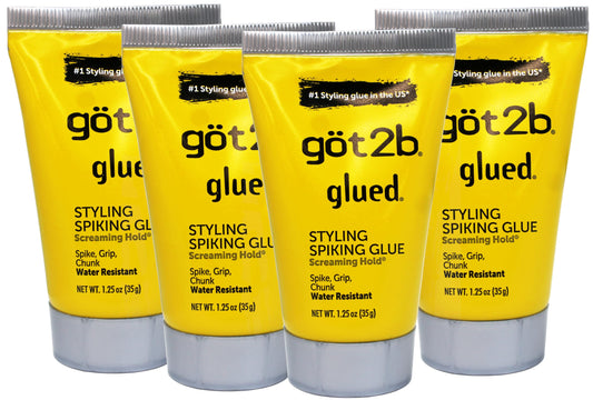 Got2B Glued Spiking Glue bottle close-up for strong hold and dramatic spikes.