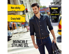 Got2B Ultra Glued Invincible Styling Gel 3-pack packaging highlights value