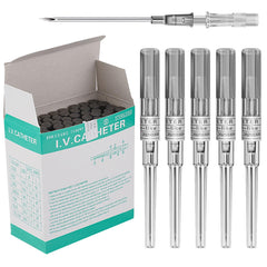 Gouevn 16G catheter piercing needle packaging shows sterile, ready-to-use kit for safe piercings.