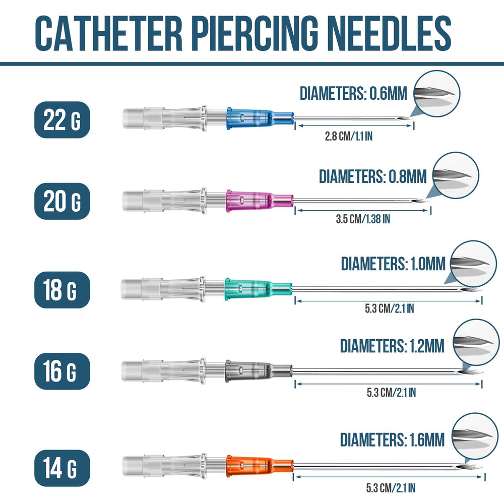 Gouevn 316L stainless steel piercing needle close-up highlights durable, precise design.