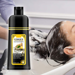 Gowwim Ginger Black Shampoo Dye wet hair preparation.