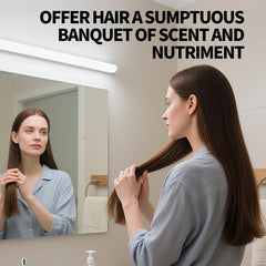 gowwim hair shine after application with subtle glow