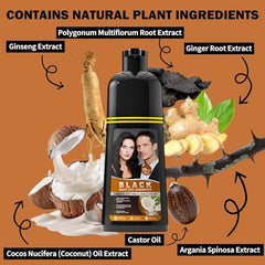 Gowwim instant gray coverage result showing natural black shade