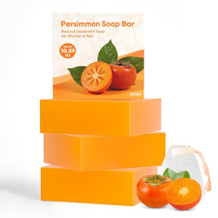 GPP Persimmon Soap Bar outer label emphasizes natural, skin-friendly formula.