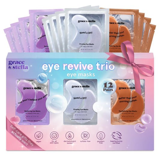 Grace & Stella packaging for under eye patches, ideal for gifting.