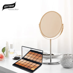HD foundation palette texture closeup highlighting creamy, blendable formula