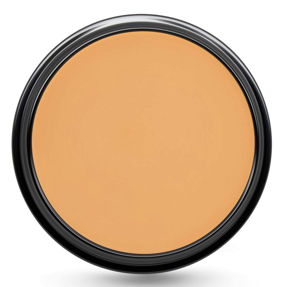 Graftobian HD Glamour Creme bottle close-up shows weightless coverage and smooth finish.