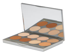 Graftobian HD Pro Powder Foundation Palette Warm 8-well with mirror for on-set touch-ups.