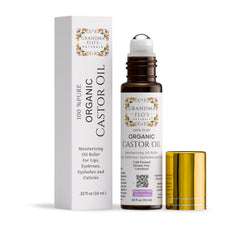 Grandma Flo's Naturals cold-pressed castor oil roller preserves purity