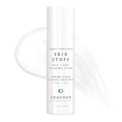 Graydon Skin Stuff Face & Eye Ceramide Moisturizer bottle shows lightweight hydration