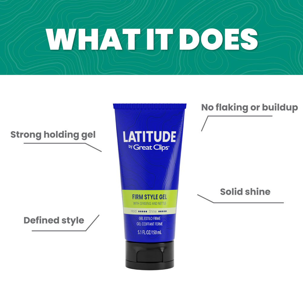 LATITUDE gel packaging highlights paraben-free formula for healthier hair