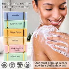 The Grecian Soap Company almond bar soap offering gentle hydration for sensitive skin