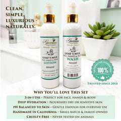 The Grecian Soap Company goat milk body wash almond lather close-up emphasizing foam.