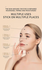 Patch being applied, convenient at-home spa moment