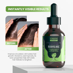 Green Cosmos Rosemary Oil eyebrow and eyelash use closeup