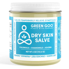 Green Goo Dry Skin Salve bottle shown for everyday hydration