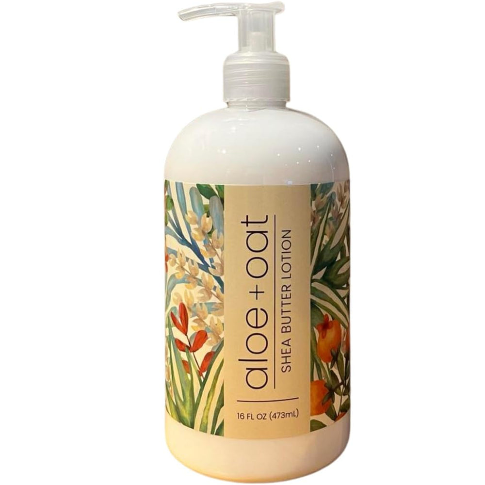 Greenwich Bay Aloe + Oat Hand Lotion bottle with pump for daily moisture