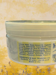 Greenwich Bay Body Butter hand-application demonstrating quick absorption