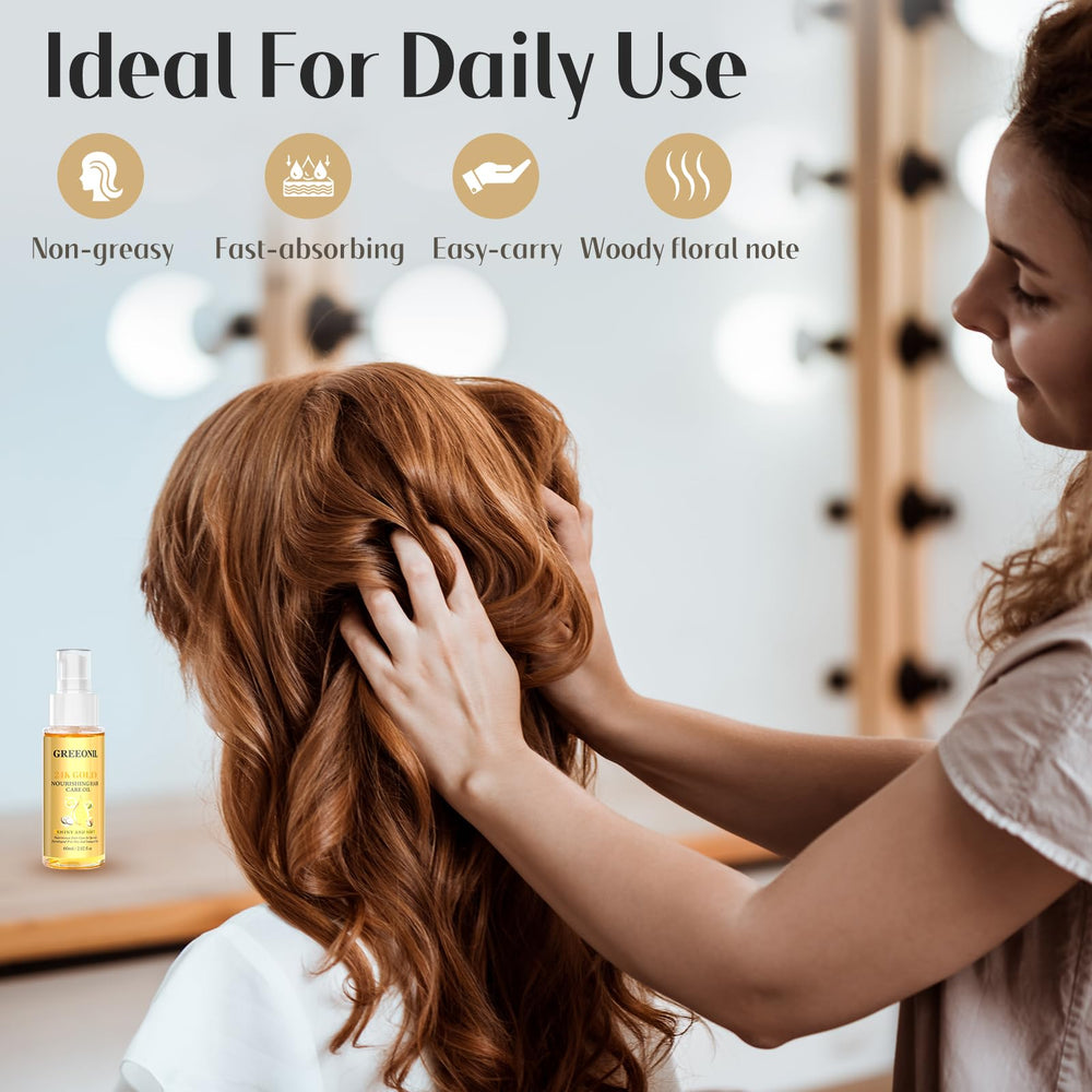 GREEONIL Hair Oil 2pack-display highlights value and convenient home care