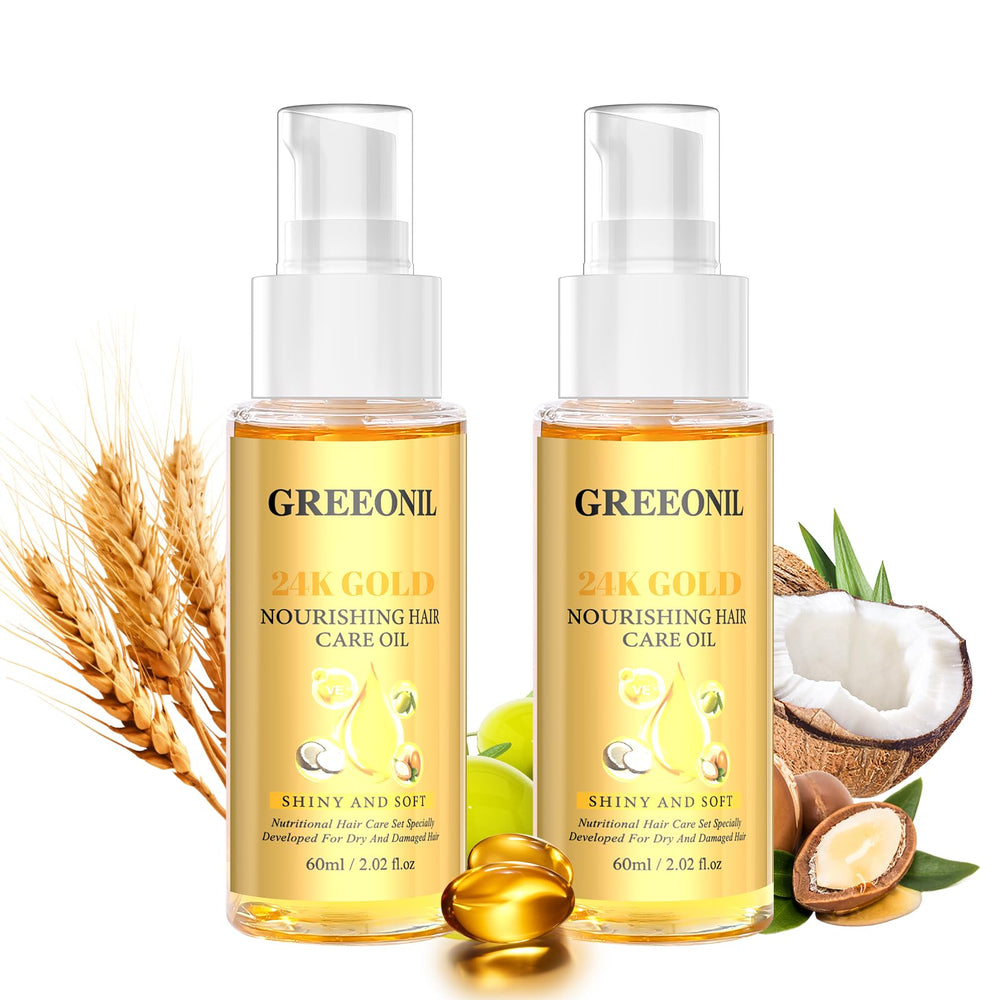 GREEONIL Hair Oil bottle pour for smooth frizz control and easy styling