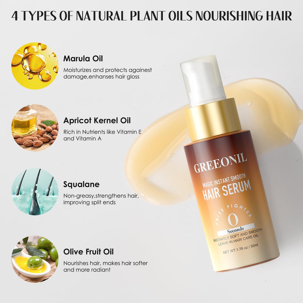 GREEONIL Hair Oil vitamin E soft-hair support for healthy luster.