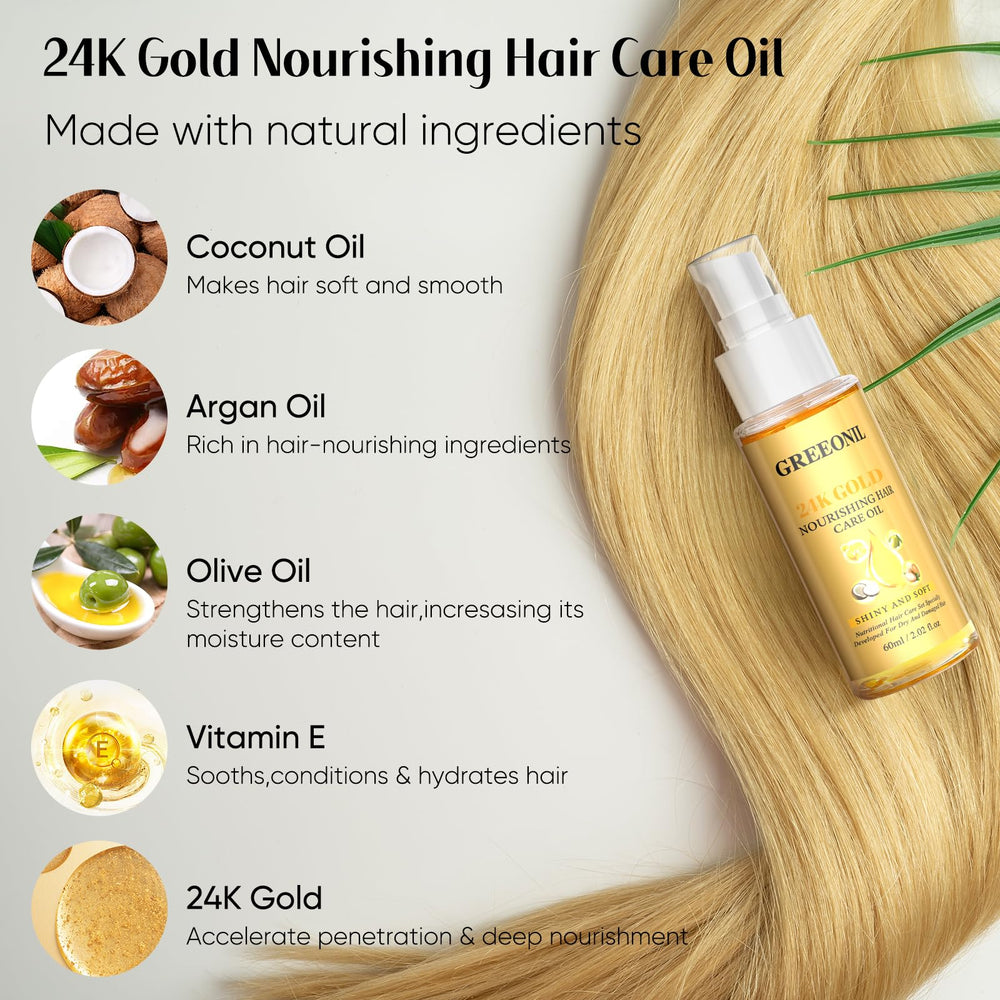 GREEONIL Olive Oil Serum being applied to hair for even nourishment