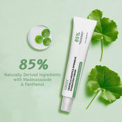 GROEI Centella Asiatica ingredient panel highlights natural actives supporting calm, balanced skin.