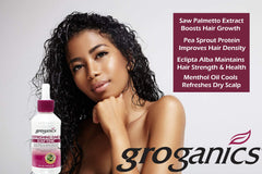 Groganics Refreshing Daily Scalp Tonic bottle cap shows secure seal for travel
