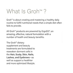 Morning routine with GROH Restorative Shampoo for refreshed scalp and hair.