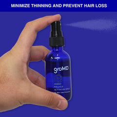 GroMD twice-daily use concept shows simple, quick routine.