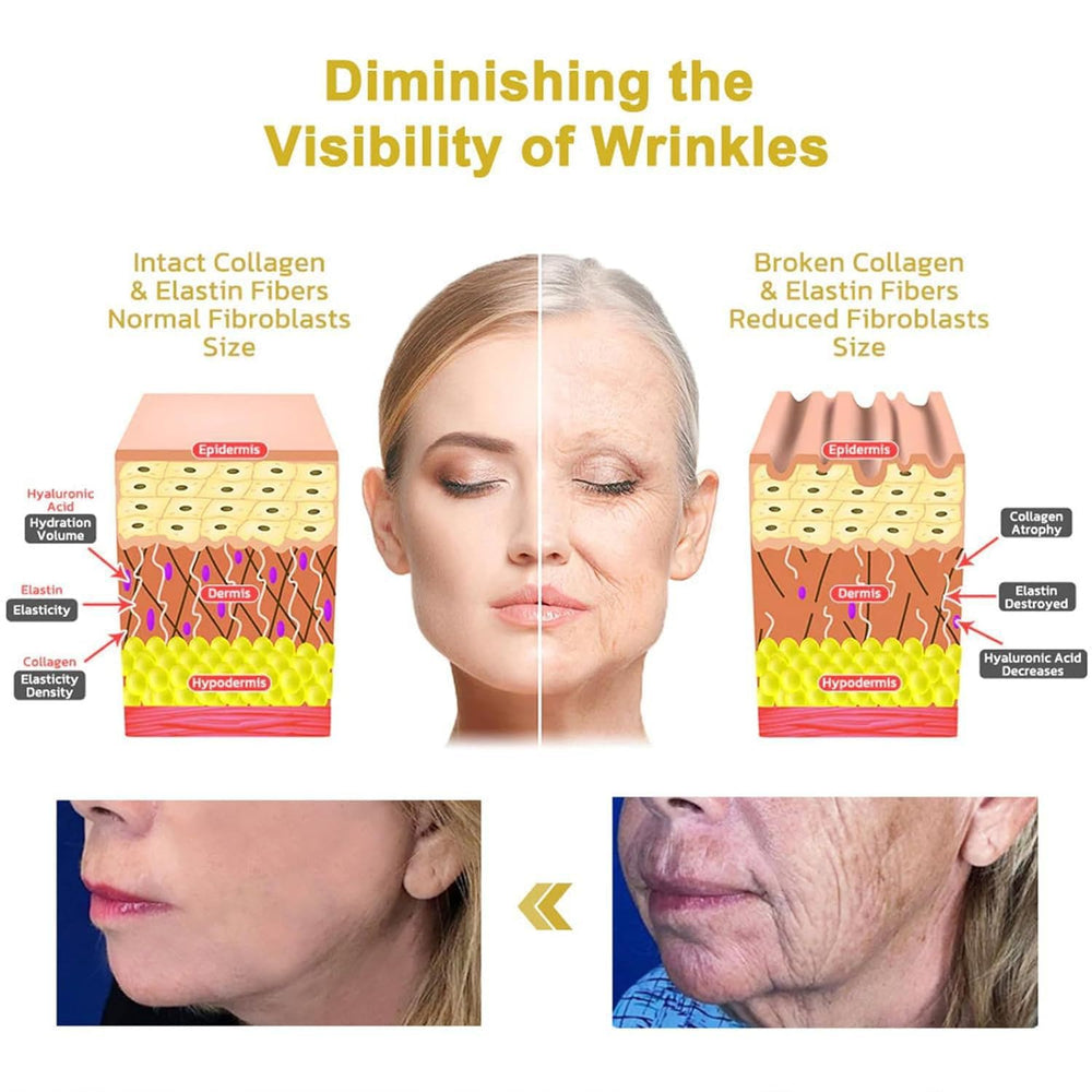 Grospe applying serum stick along jawline to visibly improve firmness