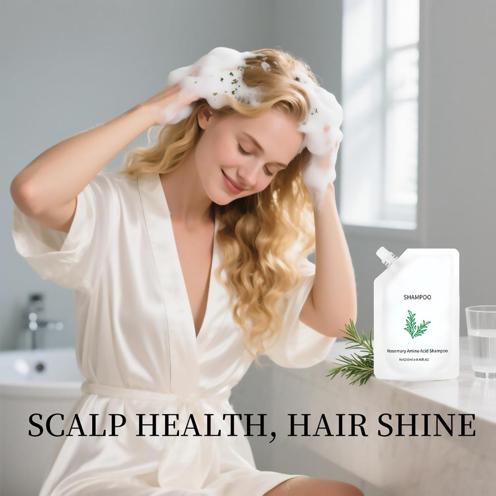 Grospe Rosemary Amino Acid Shampoo promotes frizz control and shine.